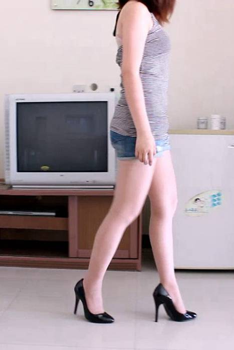 热裤肉丝裤袜高跟